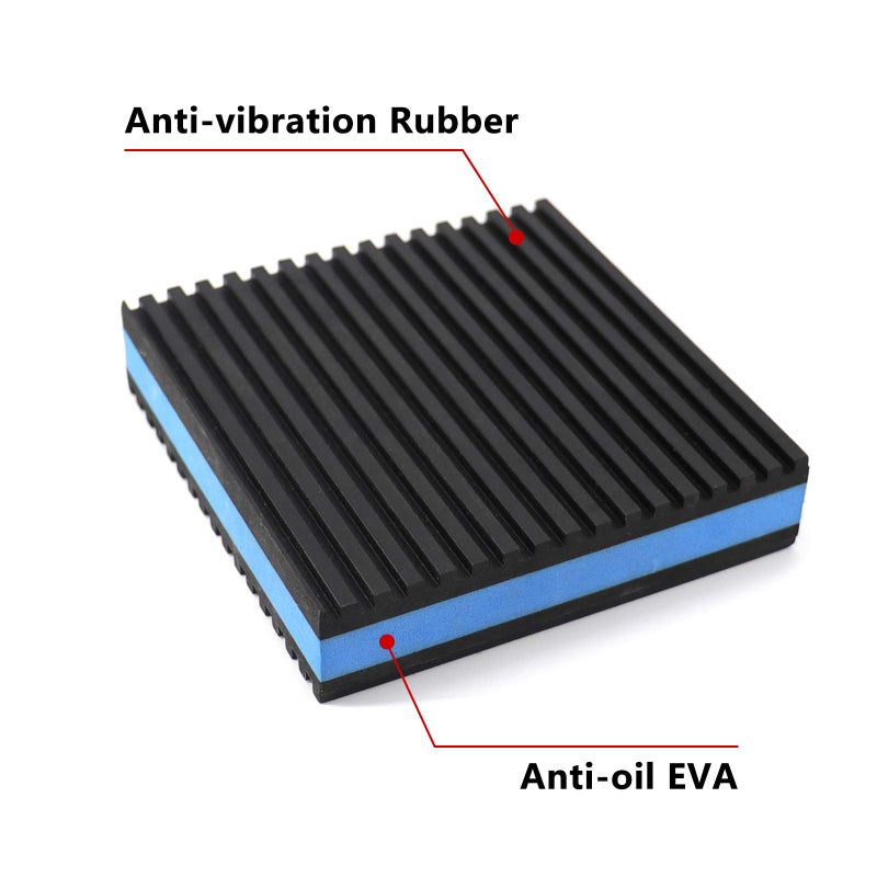 LBG Products وسادات عازلة للاهتزاز من مطاط LBG، وسادة EVA زرقاء ثقيلة للاستخدام مع مكيفات الهواء، الضواغط، أنظمة التدفئة والتهوية وتكييف الهواء، أجهزة المشي وغيرها (3'' × 3'' × 7/8'') - Image 3